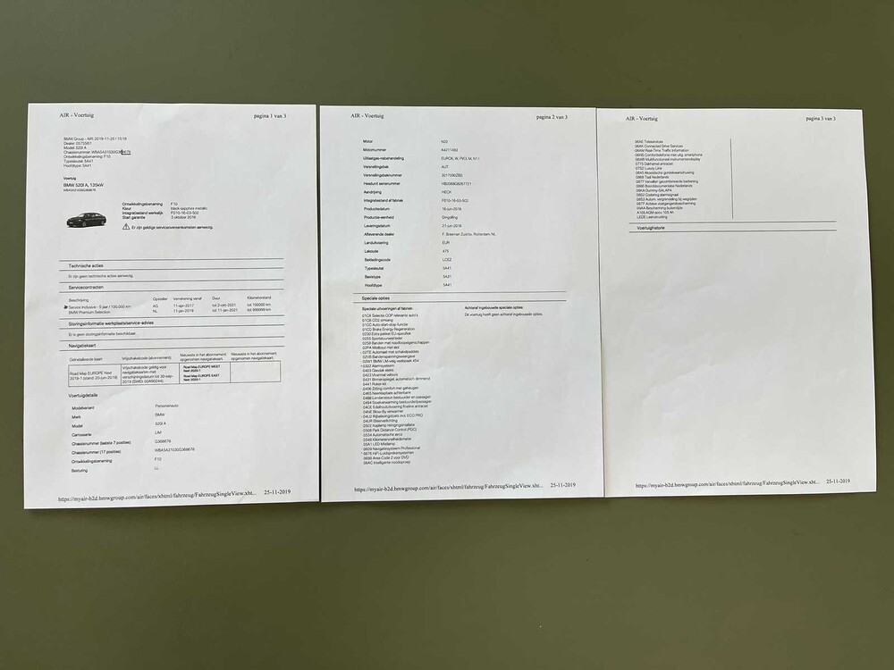 BMW 520i Luxury Edition 184 PS 2016 (Original-NL) 5er-F10, KK-611-L