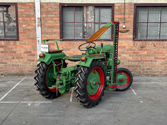 Holder 1955 1-Cilinder Oldtimer Tractor + Originele Melkwagen, TRH-44-X