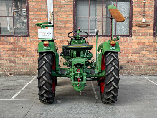 Holder 1955 1-Cilinder Oldtimer Tractor + Originele Melkwagen, TRH-44-X