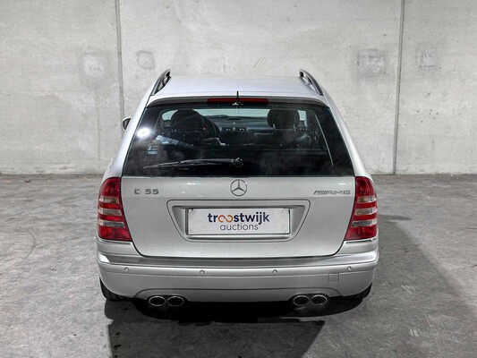 Mercedes-Benz C55 Combi AMG 5.4 V8 367pk 2005 C-klasse, JSZ-04-G Youngtimer