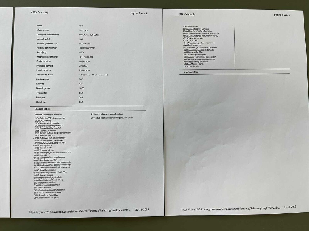 BMW 520i Luxury Edition 184 PS 2016 (Original-NL) 5er-F10, KK-611-L